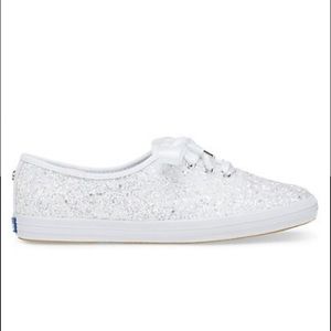 Keds x Kate Spade New York Bridal Glitter Canvas Low-Top Sneakers BNIB size 9!